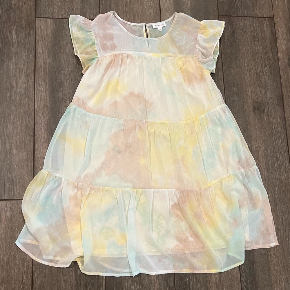 Blu Pepper Ruffled Sleeve Smock Dress